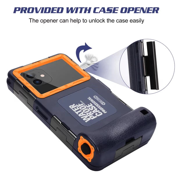 UrbanX Professional [15m/50ft] Swimming Diving Surfing Snorkeling Photo Video Waterproof Protective Case Underwater Housing for Oppo Reno6 And all Phones Up to 6.9 Inch LCD with Lanyard