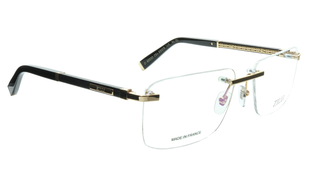 ZILLI Rimless Eyewear Made with Real Leather and High superior Titanium