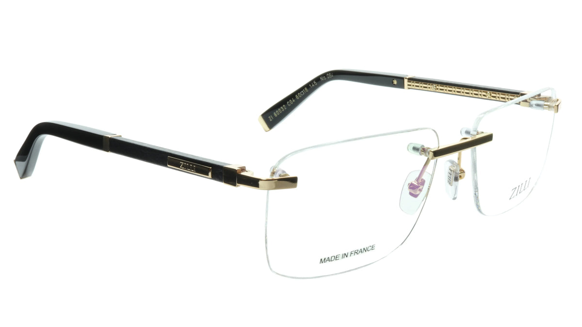 ZILLI Rimless Eyewear Made with Real Leather and High superior Titanium