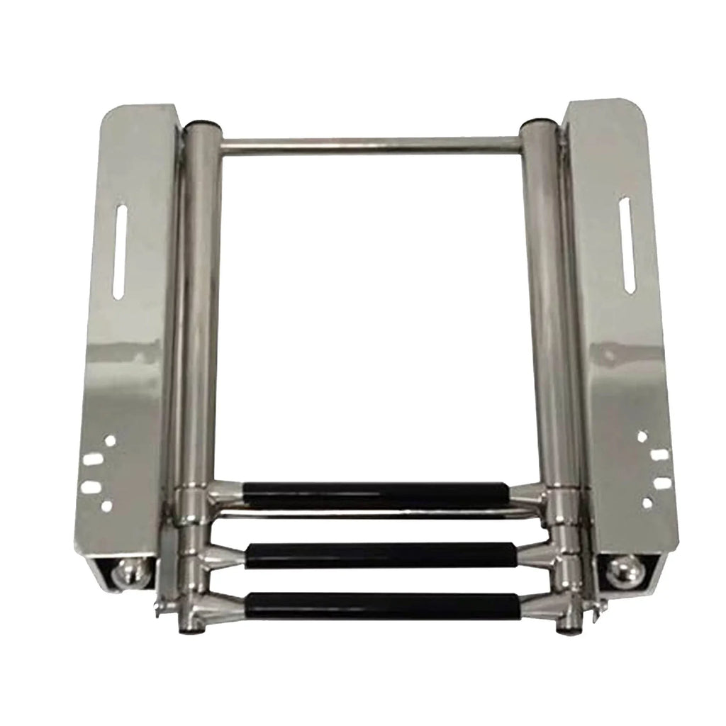 Marine City 316 Stainless Steel Under Platform telescoping Retractable Handrail 3 Steps Ladder for ship Yacht