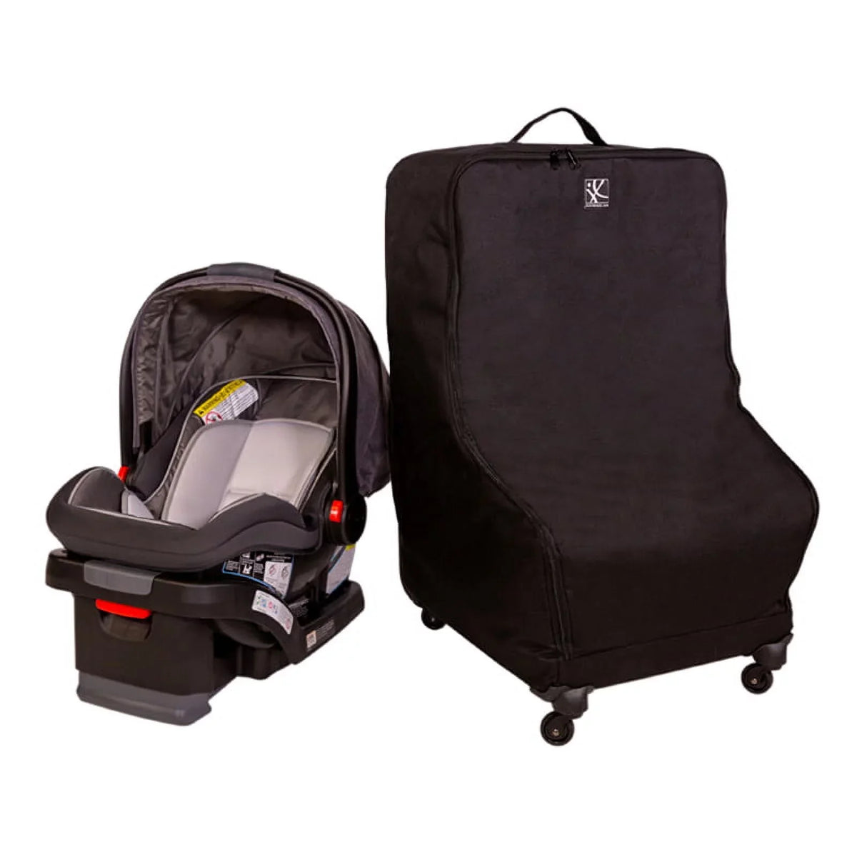 Childress Spinner Wheelie Deluxe Padded Car Seat Travel Bag and Carrier, Black. J.L