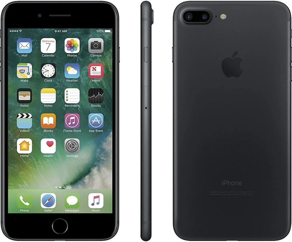 Restored  iPhone 7 Plus A1661 (Fully Unlocked) 32GB Matte Black w/ Pre-Installed Tempered Glass (Refurbished)