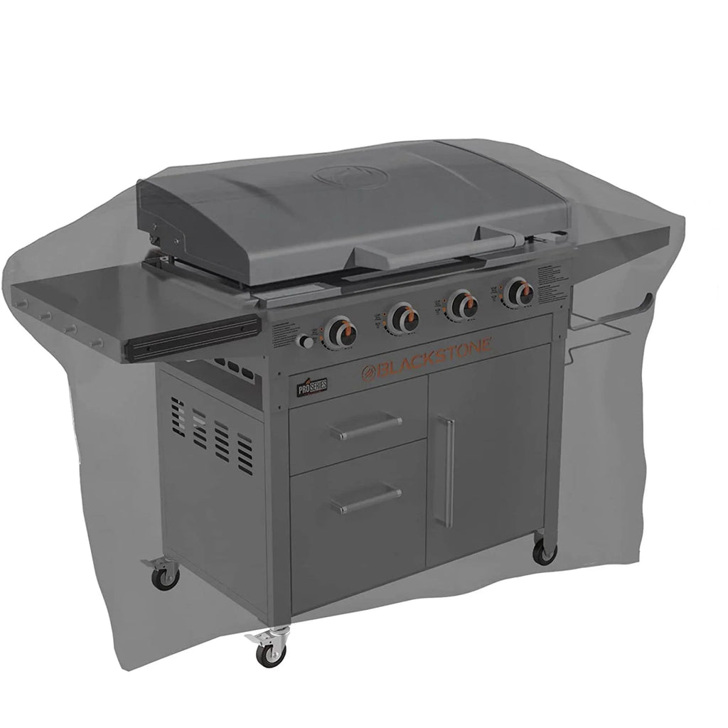 Heavy Duty 600D Polyester shield Fits 5482 Blackstone 36 inches Griddle Cooking Station with Hood,Also for Blackstone 28 inch XL,Outdoor Flat Top Gas Grill wrap with Straps