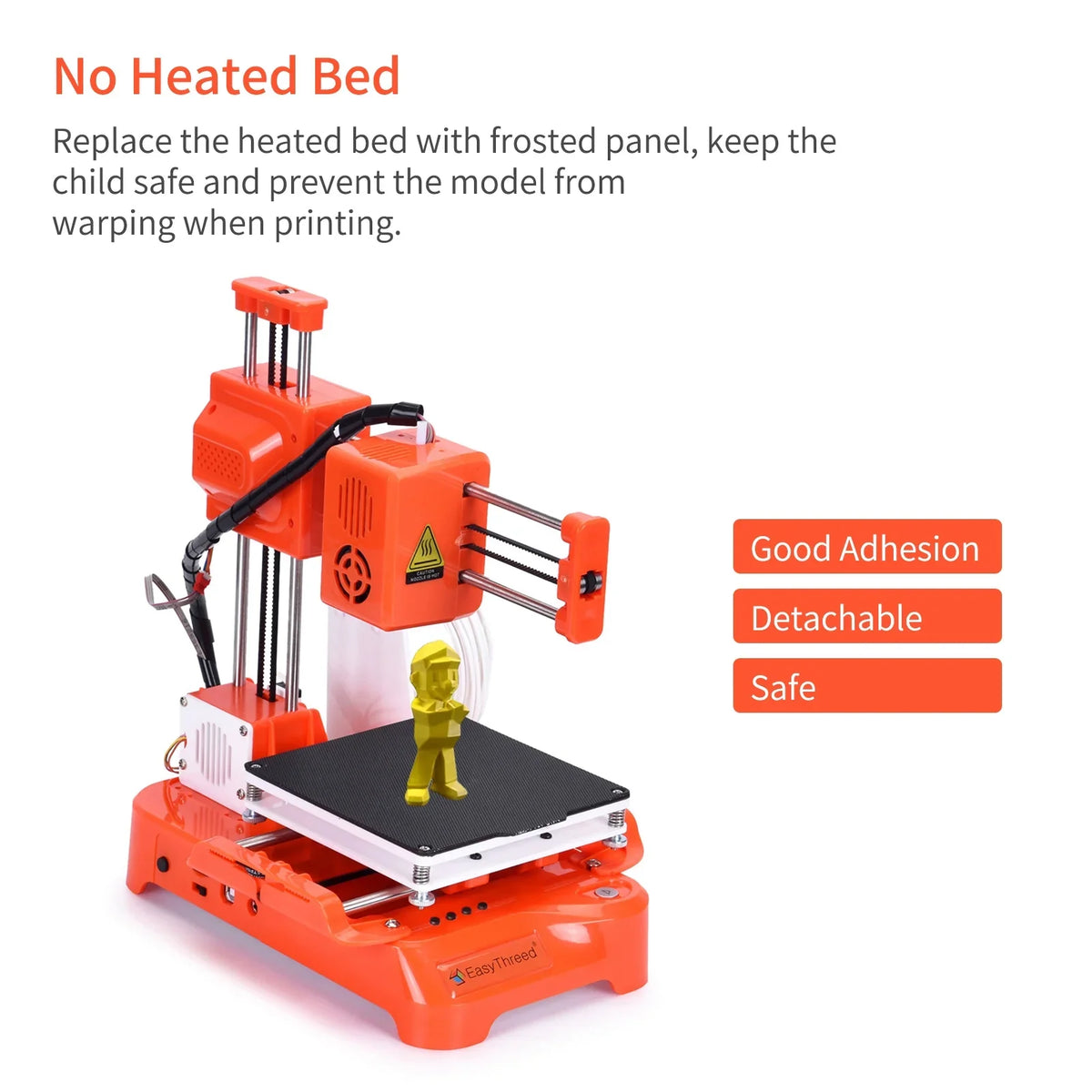 OWSOO  Desktop 3D Printer, 100x100x100mm Print Size, One-Key Printing, No Heated Bed, PLA Sample Filament, Kids Education