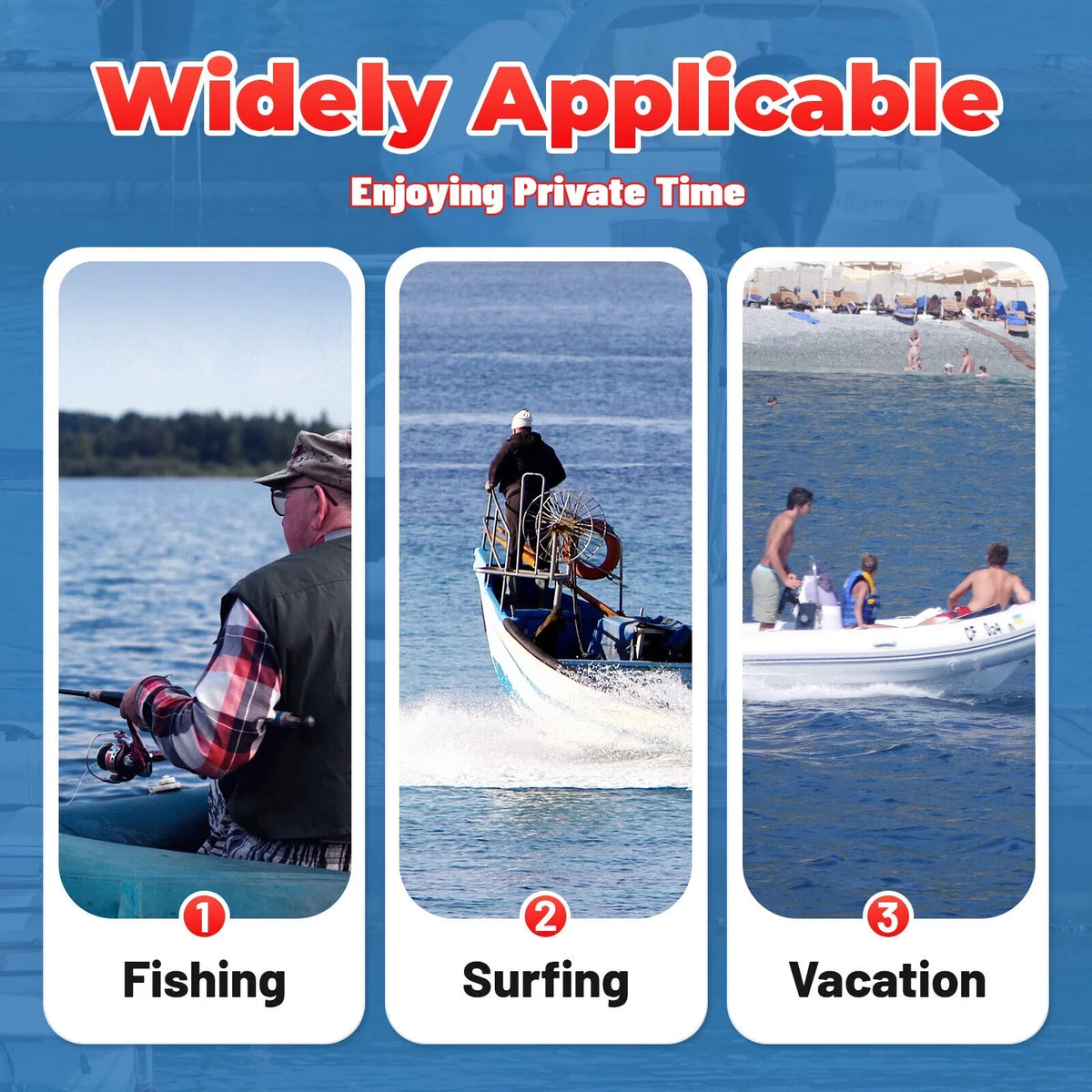 CNCEST Outboard Motor 6  2-Stroke Inflatable Fishing vessel Motor Engine aqua Cooling System