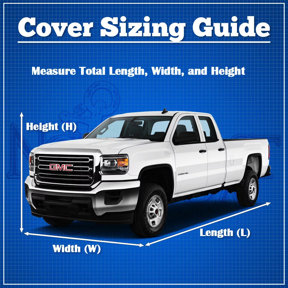 NEH Superior Pickup Truck shield - Waterproof All climate Breathable Outdoor Indoor - Gray - Fits Pickup Trucks with Extended Cab, Standard Bed up to 20' 9" Length (249" x 70" x 60")