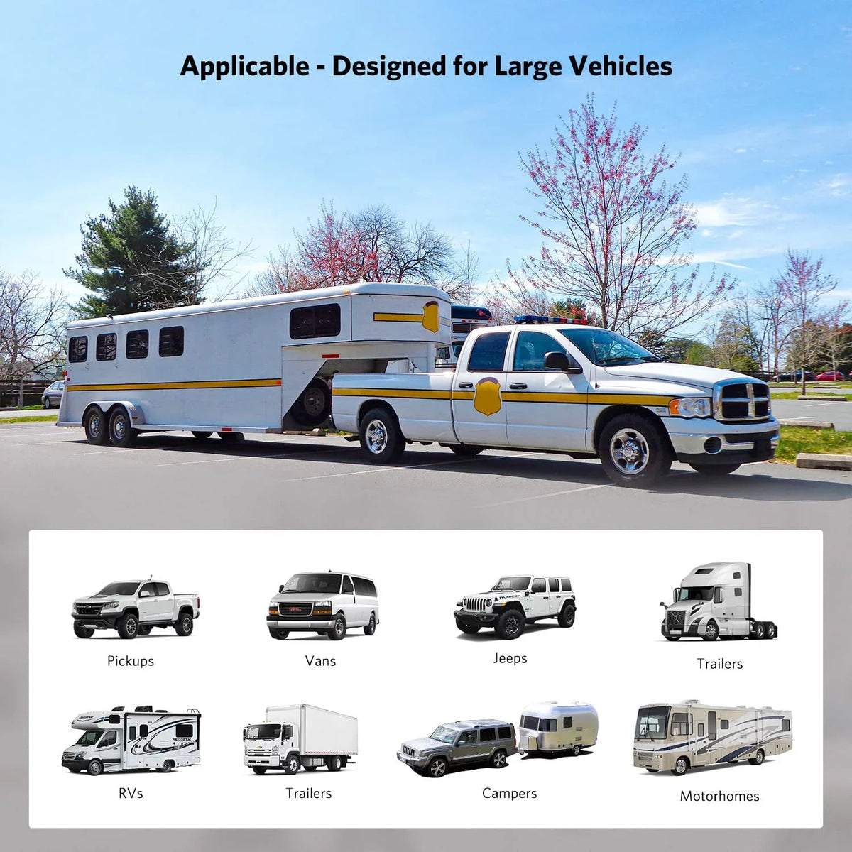Boscam Wireless RV Backup Camera Support 2 Cameras, Reverse Camera with 7" HD Monitor Split Screen, IR Night Vision Waterproof Back up Camera Systems for Truck/Trailer Pickup/Van (K10)