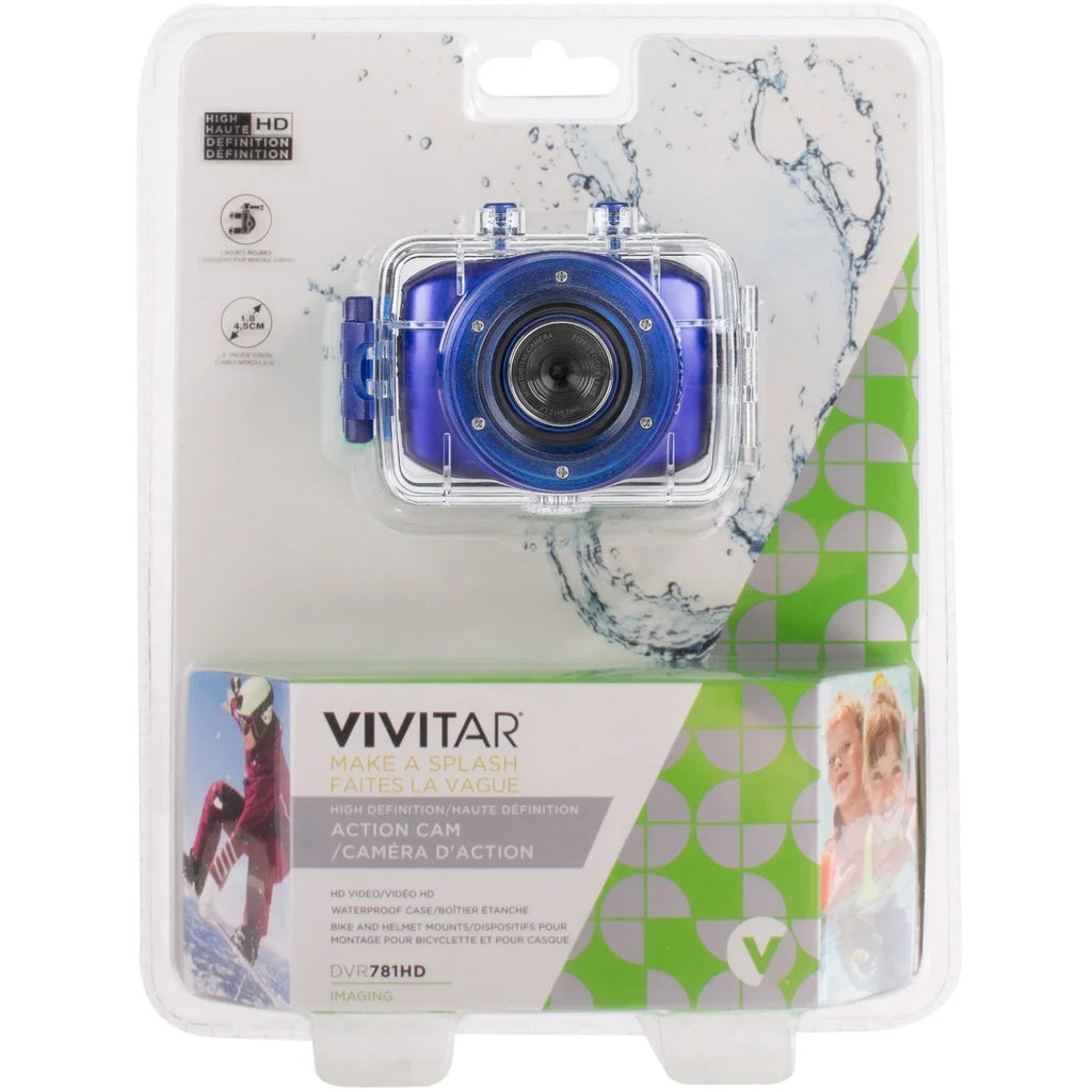 Vivitar DVR781 Pro Series 1.3 Megapixel 1.4" Display Action Camcorder with Accessories