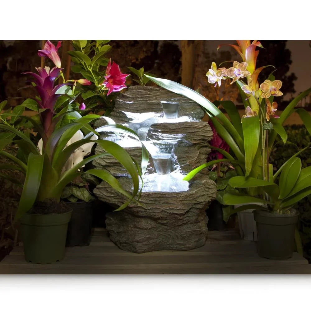 Serene Life SLTWF15LED - moisture Fountain - Relaxing Tabletop moisture Feature Decoration