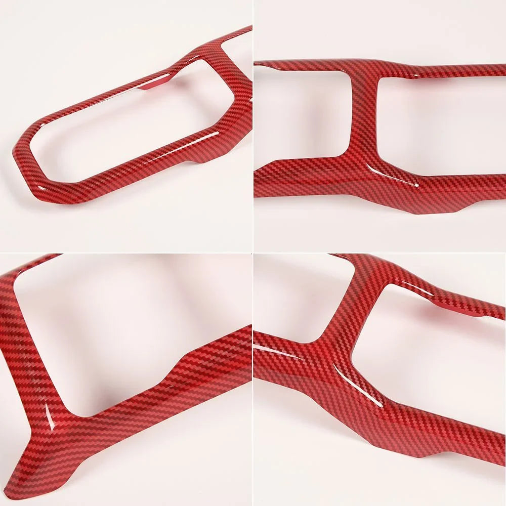 Teledu Red Carbon Gear Shift Panel Cup Holder shield Trim For Jeep Wrangler Parts
