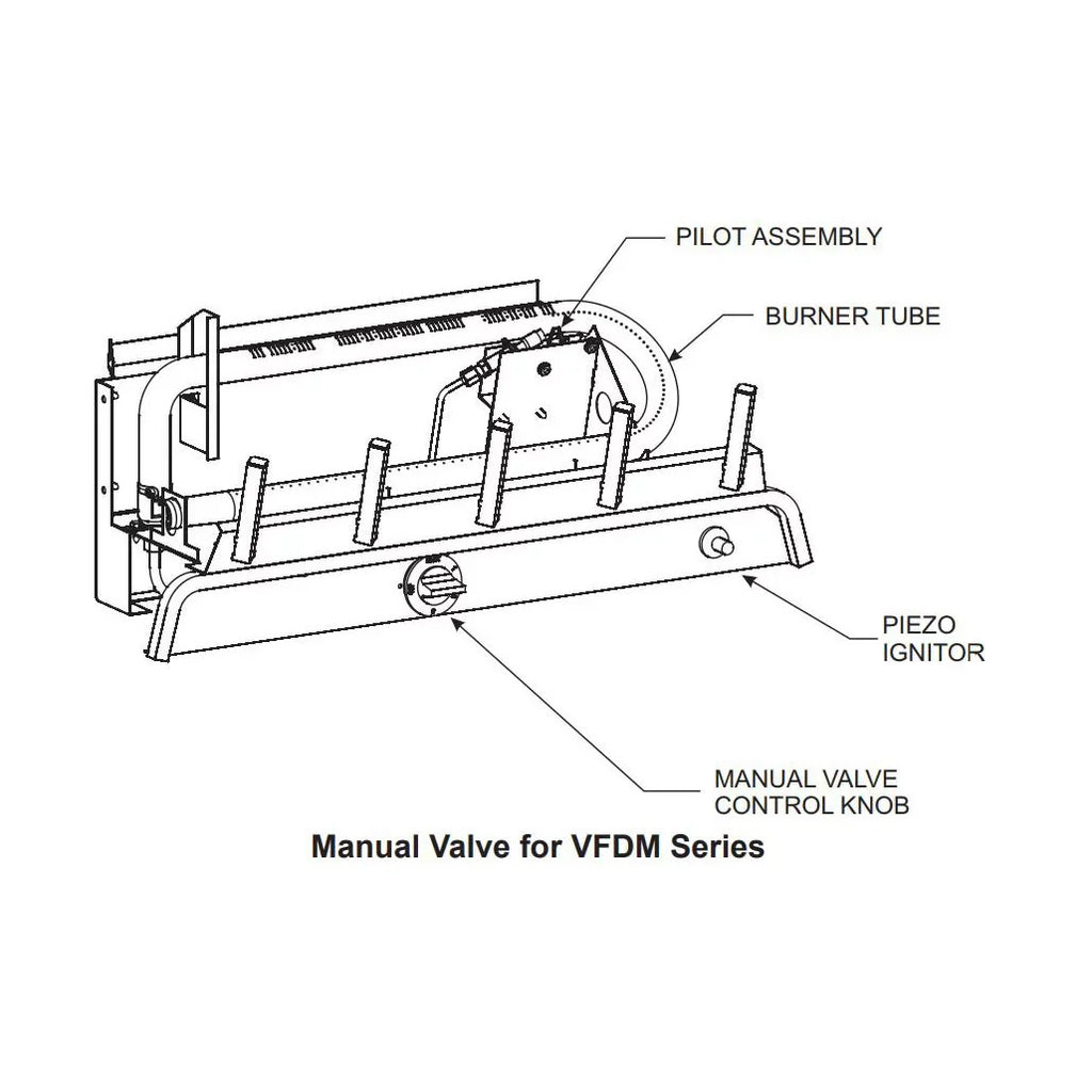 Manual Refractory Log Set with Vented & Vent-Free Burner, Natural Gas - 7 Piece. Empire  24 in