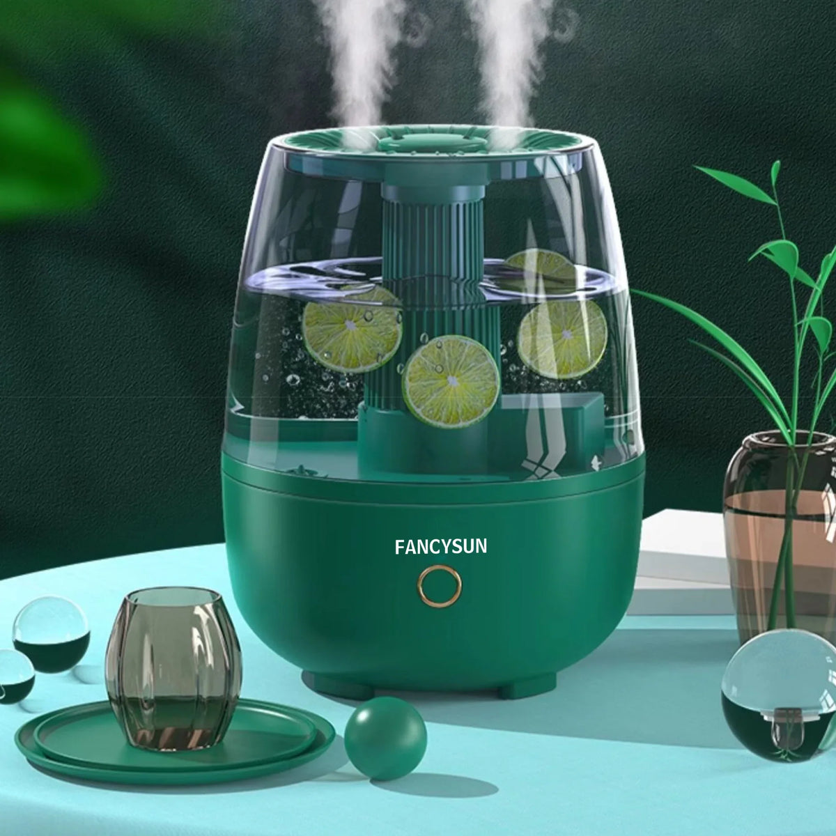 FANCYSUN Humidifiers for Bedroom, Cool Mist Humidifier for Home Plant and Baby Nursery, Quiet Ultrasonic Humidifier with 360° Nozzle,Filterless