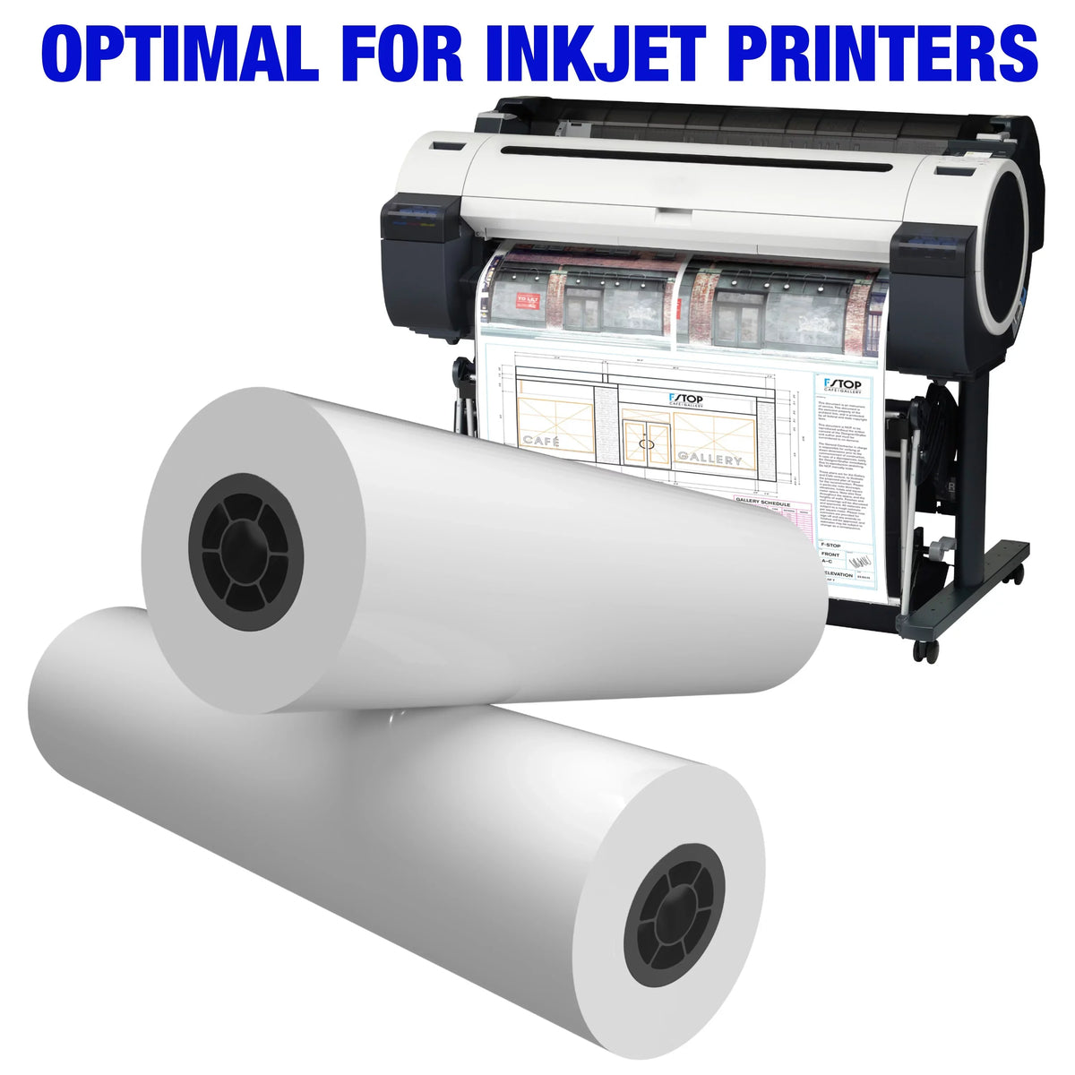 Alliance Wide Format Paper 24" x 150' CAD Bond 20lb | 92 Bright | 4 Rolls | 2" Core
