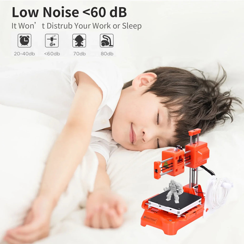 OWSOO  Desktop 3D Printer, 100x100x100mm Print Size, One-Key Printing, No Heated Bed, PLA Sample Filament, Kids Education