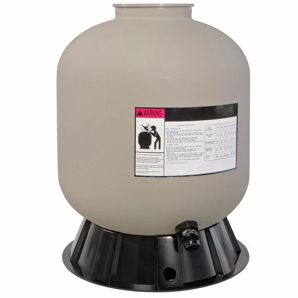 XtremepowerUS Sand Filter System 19", Pressure aqua, 360 degree rotation of valve 24,000 Gallons, Gray