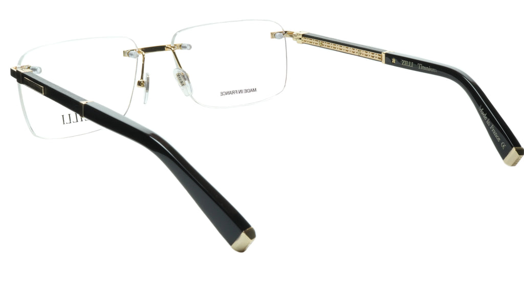 ZILLI Rimless Eyewear Made with Real Leather and High superior Titanium