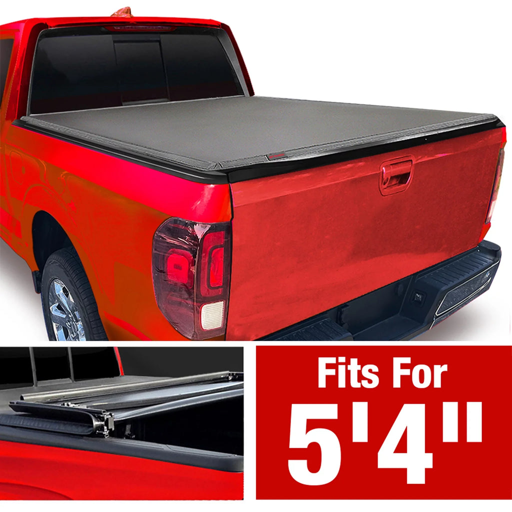 MaxMate Soft Tri-fold Truck Bed Tonneau shield matching with 2017-2024 Honda Ridgeline | 5'4" (64") Bed | TCH371065
