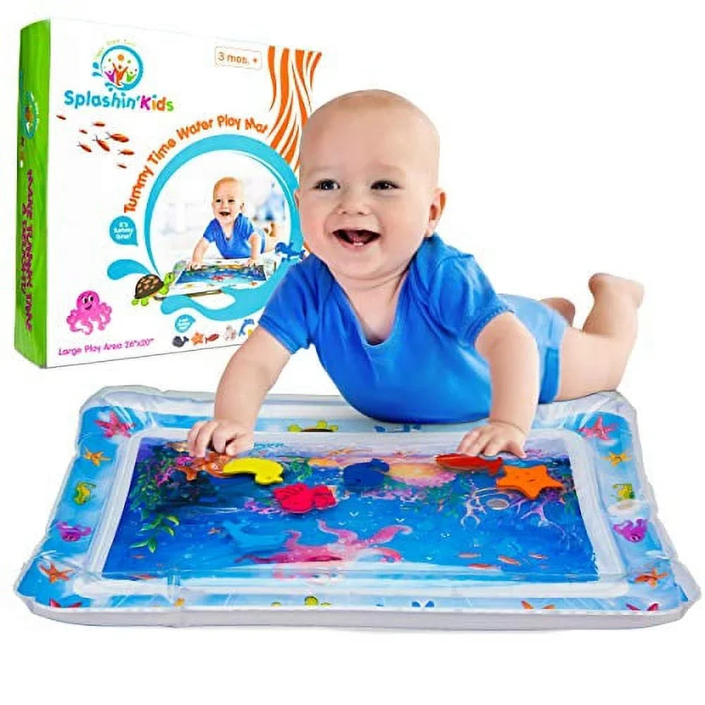 Splashin'kids Inflatable Tummy time Premium liquid mat Infants and Toddlers is The Perfect Fun time Play Activity Center Your Baby's Stimulation Growth