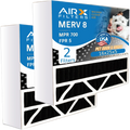 16x25x5 Air Filter Odor Eliminator Carbon Filter MERV 8 Comparable to MPR 700 & FPR 5 suitable with Air Bear 255649-105 2 Pack by AIRX FILTERS WICKED CLEAN AIR.