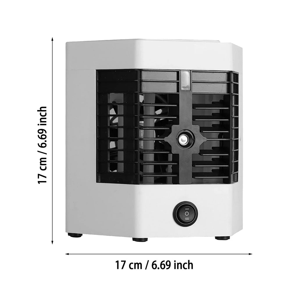 YHAIOGS Mini Portable Air Cooler Personal Space Cooler Easy to Fill aqua and Led Light and Portable Air Conditioner Device Cool Any Space Like Home office