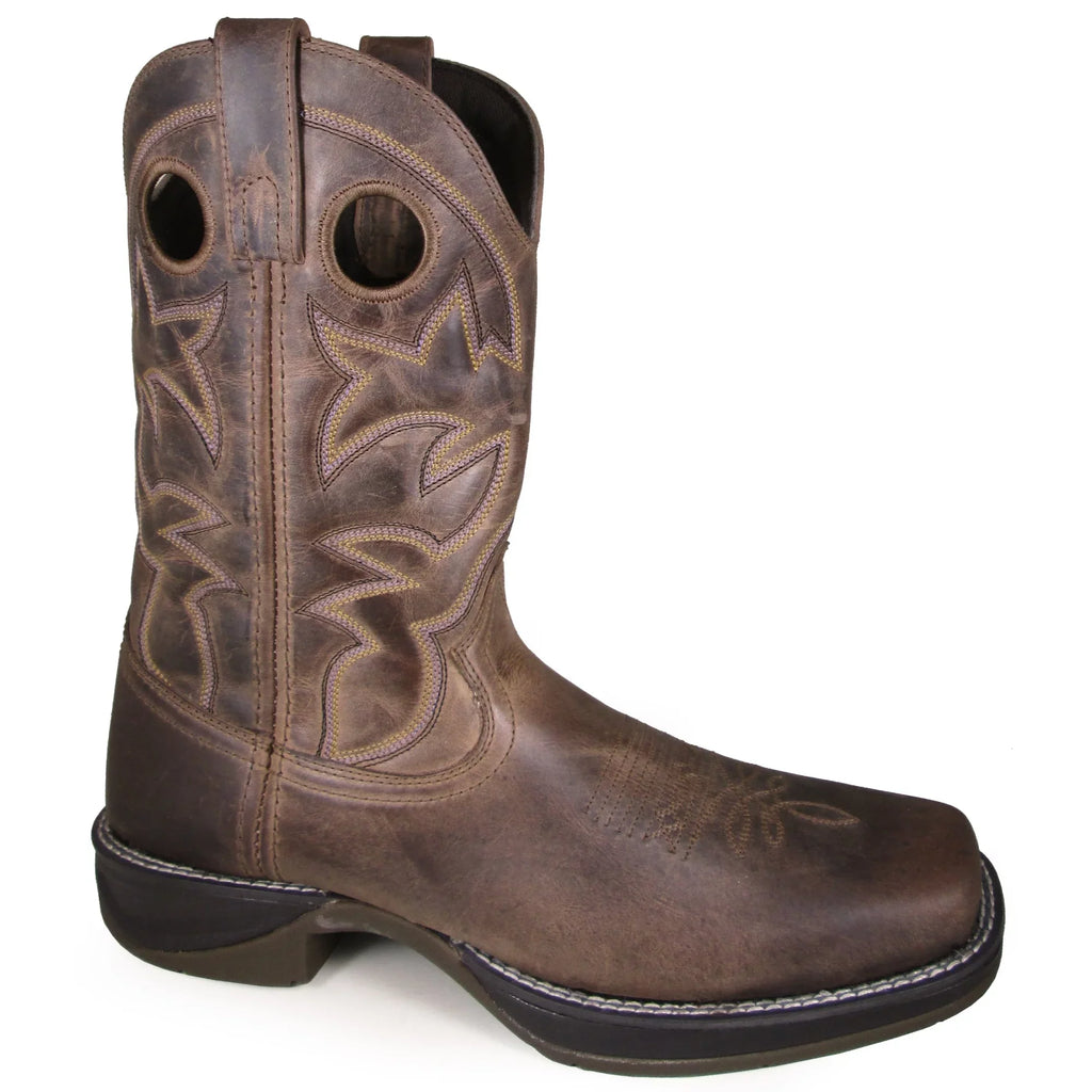 Smoky Mountain Men's Benton Western Boot Square Toe Brown 10.5 EE  US