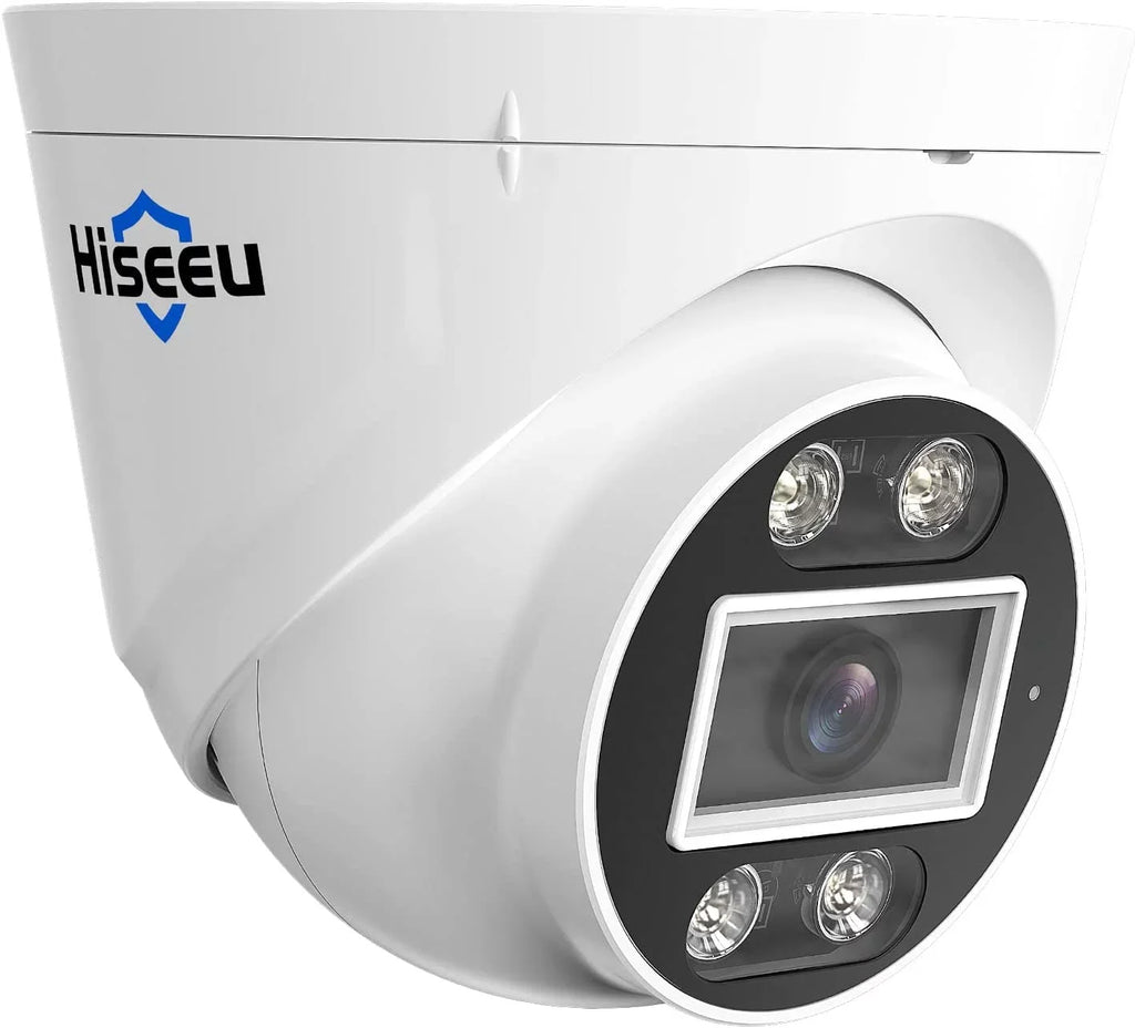 Hiseeu [2 Way Audio] 5MP IP PoE Security Camera, Security Camera Outdoor&Indoor, IP67 Waterproof, Night Vision, Human/Vehicle Detect matching PoE Security Camera System for 24/7 Record