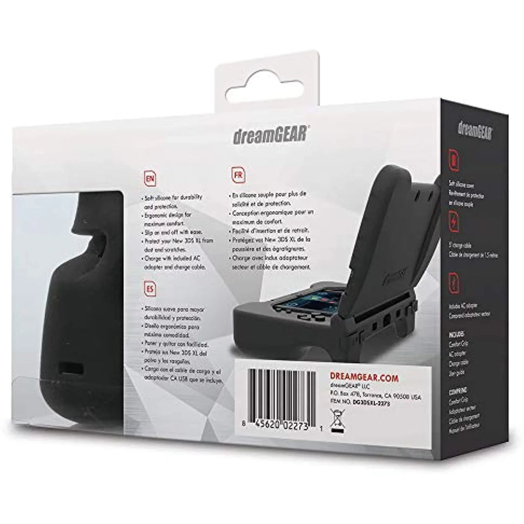 Dreamgear Power Play Kit Accessories: appropriate With Nintendo New 3Ds Xl, 3-In-1 Bundle, Soft Comfort Grip Case, Charging Cable, Ac Adapter, Black