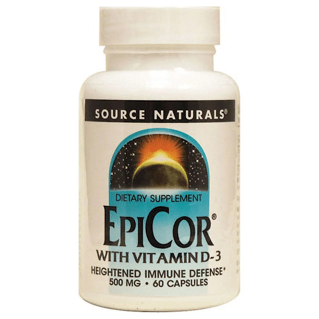 '- 60 Capsules. Source Naturals - EpiCor with Vitamin D3 500 mg