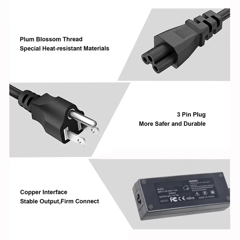 CJP-Geek 135W AC Power Adapter Charger Supply for  Y50-70AS-ISE ADL135NLC3A Cord