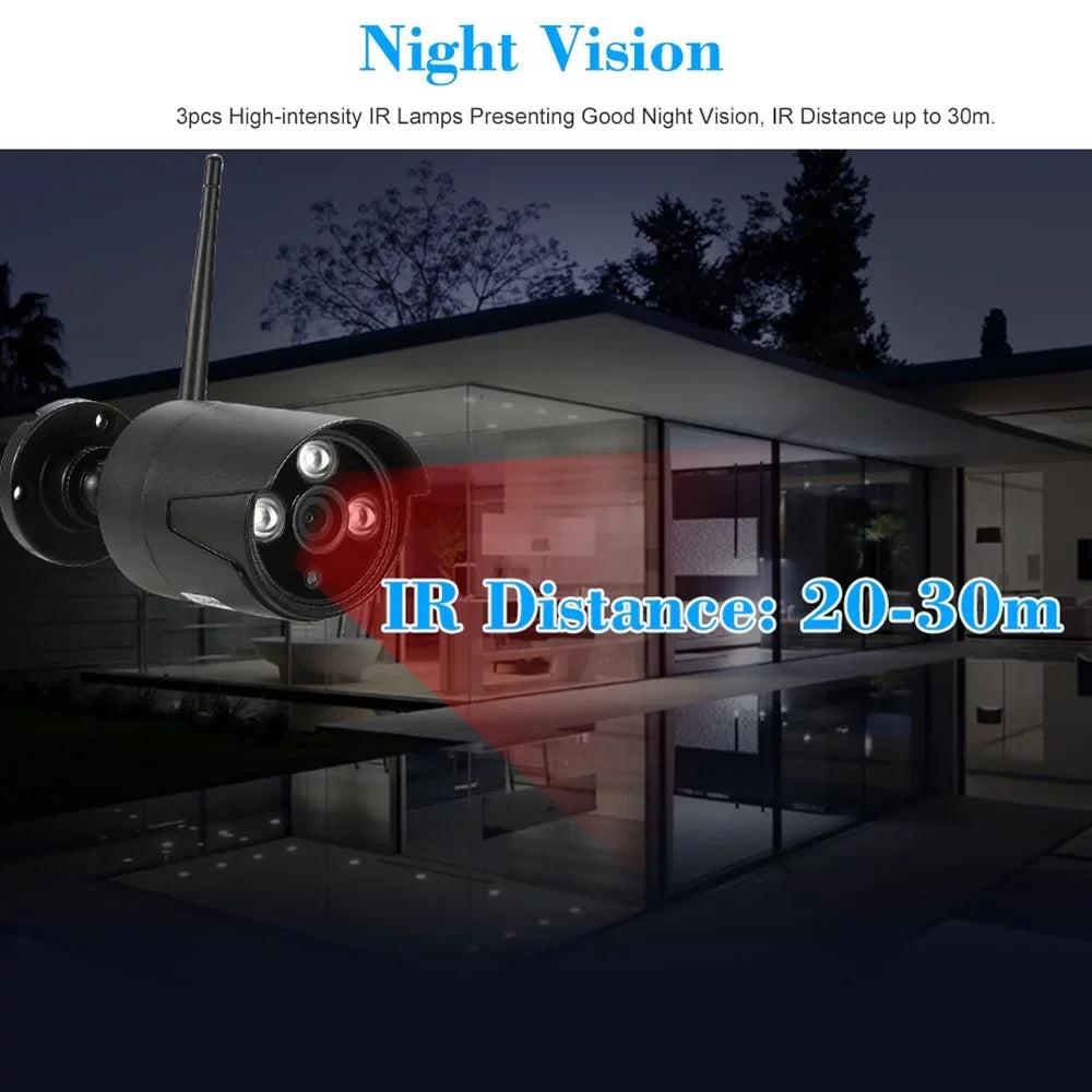 Dadypet 4CH 1080P WiFi NVR Kit with 4pcs Wireless IP Camera for CCTV System