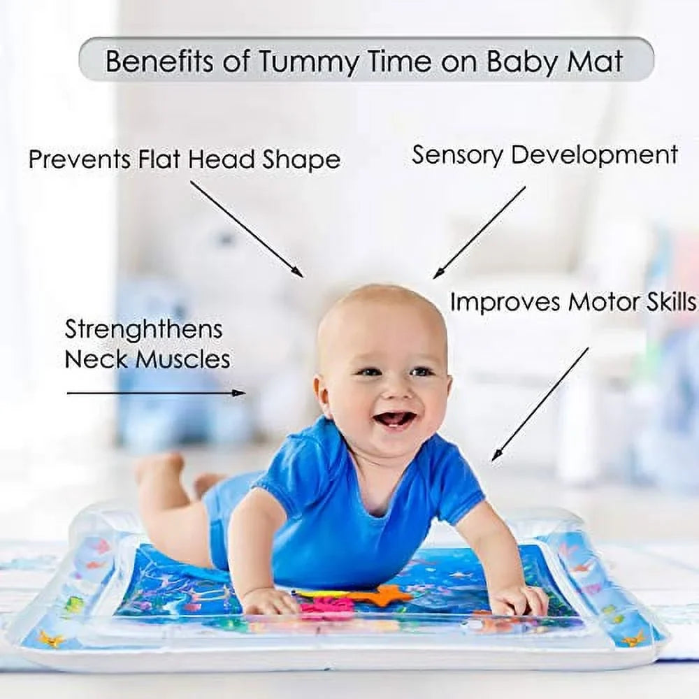 Splashin'kids Inflatable Tummy time Premium liquid mat Infants and Toddlers is The Perfect Fun time Play Activity Center Your Baby's Stimulation Growth