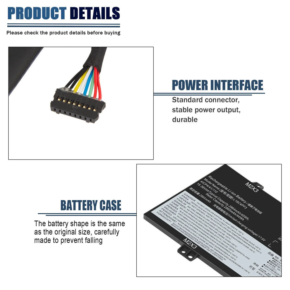 Laptop Battery for  ThinkPad P43s T490 T495 T14 L18M3P74 02DL007