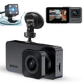 Dash Cam Front and Rear, TSV 3 Channel Dual Dash Camera, 1080P HD Screen Car Camera DVR Backup Cam with Night Vision