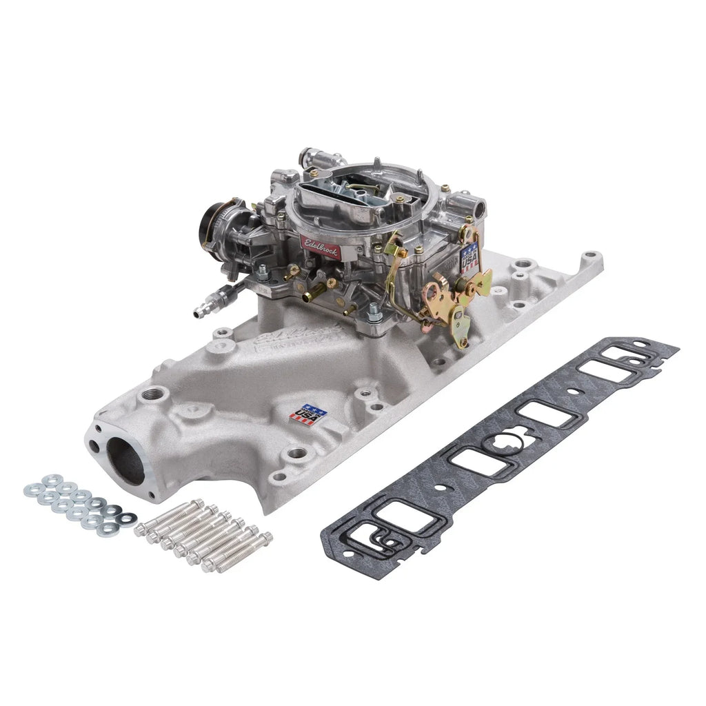 Edelbrock 2031 Single-Quad Manifold And Carb Kit