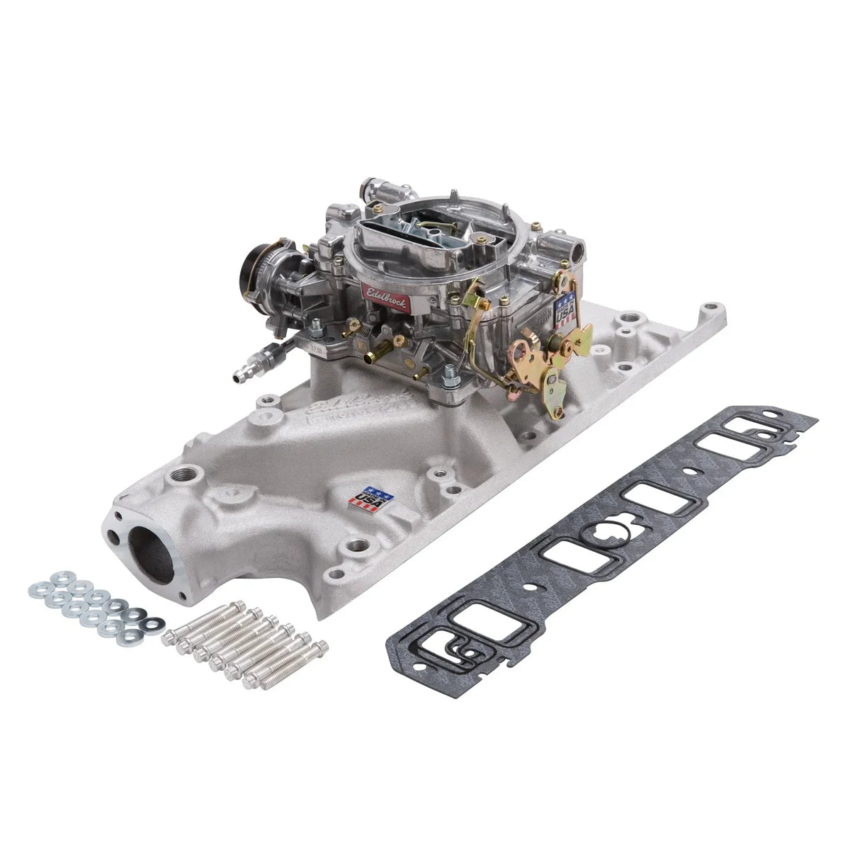 Edelbrock 2031 Single-Quad Manifold And Carb Kit