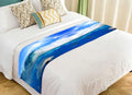 GCKG outstanding Ocean Wave Bed Runner, Shark Underwater World Bed Runners Scarves Bed Decoration 20x95 inch