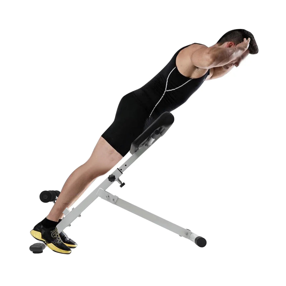 ZhdnBhnos Roman Chair Folding Hyperextension Bench 5 Levels Adjustable Roman Chair Back Exercise Strength Tighten Abdominal 330 lbs