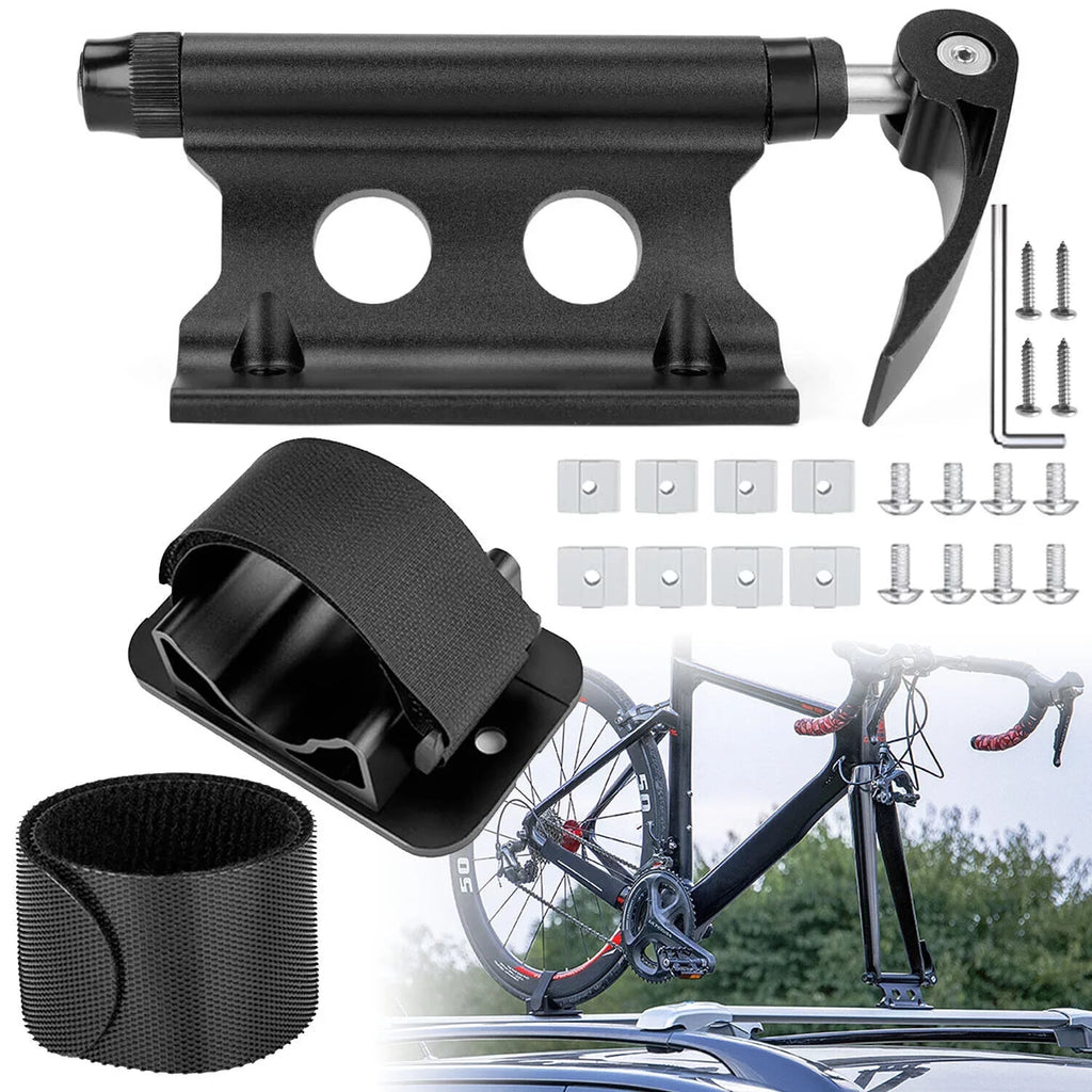 Bike Block Fork Mount Set Heavy-Duty QR Fork Mount Holder Pickup Truck Bed Rack