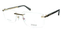 ZILLI Rimless Eyewear Made with Real Leather and High superior Titanium