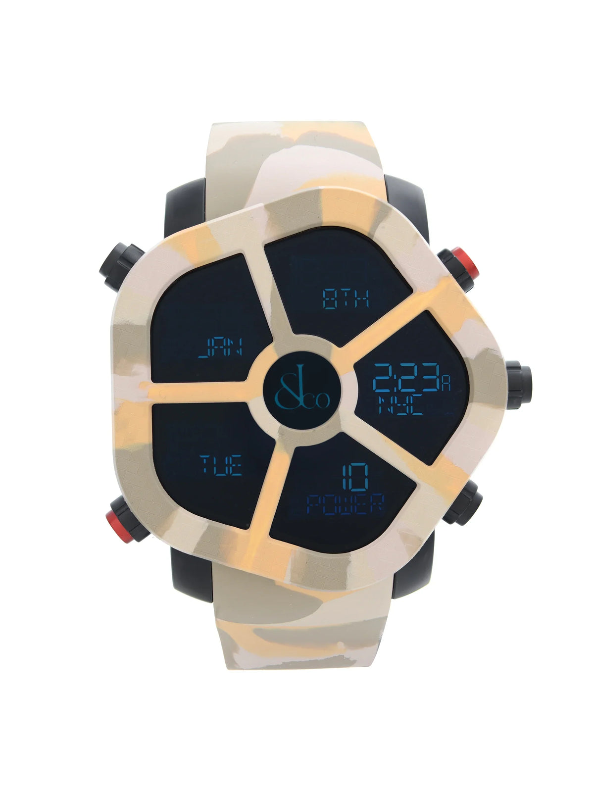 Ghost Carbon Bezel Camouflage Quartz Mens Watch GH100.11.NS.PC.ANQ4D. Jacob & Co