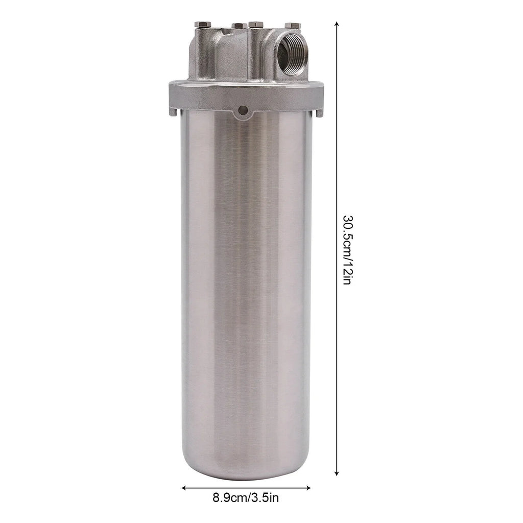 moisture Filter Housing For 10" Cartridges 3/4" Npt 304 Stainless Steel Heavy Duty
