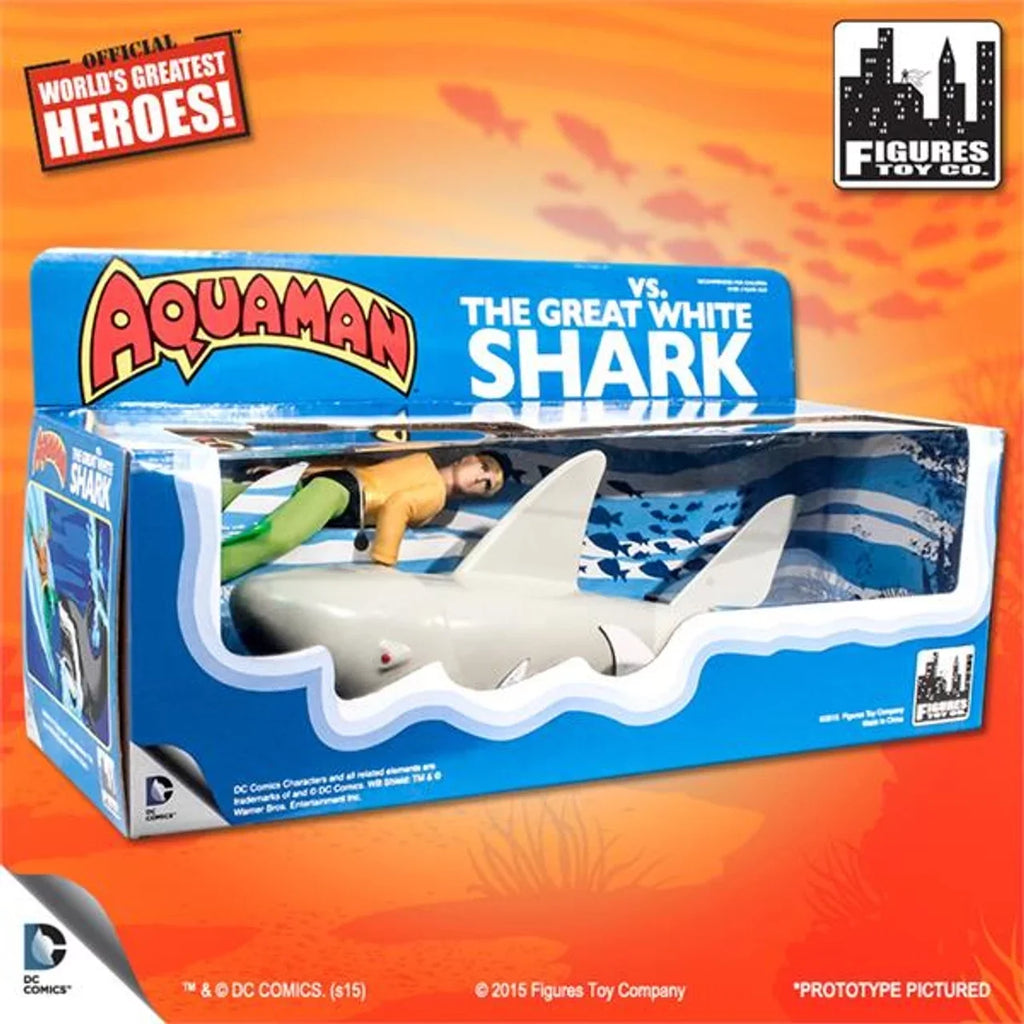 The excellent White Shark Retro Action Figure. DC Retro Aquaman Vs