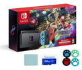 Nintendo Switch Joy-Con Neon Blue/Red Console Bundle: Mario Kart 8 Deluxe Full Game Download | 3 Months Nintendo Switch Online Membership |  with Mazepoly Accessories