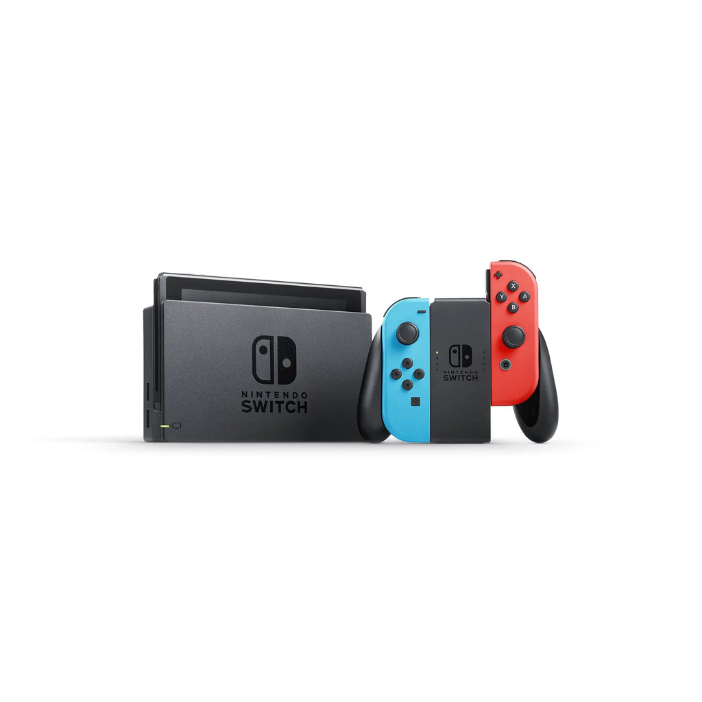Nintendo Switch Joy-Con Neon Blue/Red Console Bundle: Mario Kart 8 Deluxe Full Game Download | 3 Months Nintendo Switch Online Membership |  with Mazepoly Accessories
