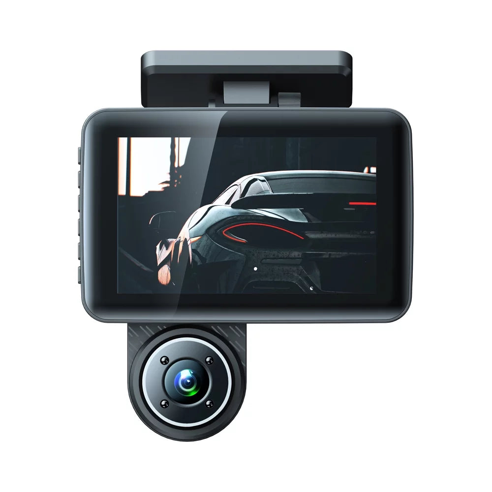 Apexeon 4in Clear Car Rearview Mirror Dash Cam, Car Video Recording Camcorder, Auto Safety Driving Recorder