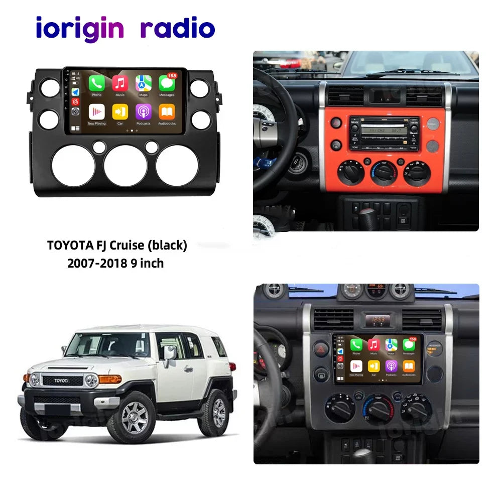 9" Android 12 Car Stereo Radio GPS Navi Carplay For  Fj Cruiser 2007-2014  2+32G