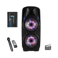 beFree Sound 2x's 10 Inch Woofer Portable Bluetooth Powered PA Tailgate Party Speaker