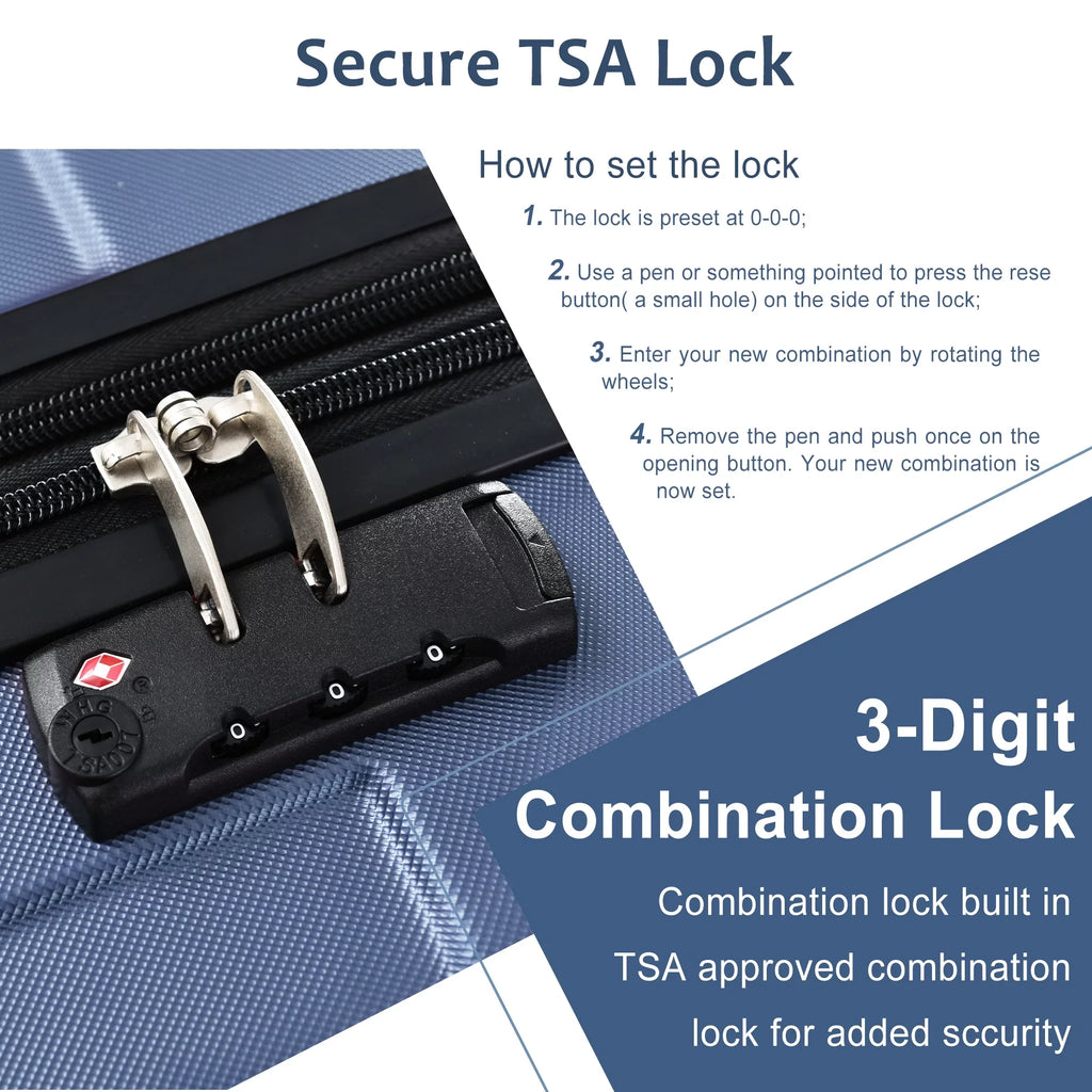 Hardside Expandable Luggage Double 360°Spinner Upright Hardshell Suitcase with TSA Lock Lightweight, Hardshell Luggage Spinner Suitcase, 20"