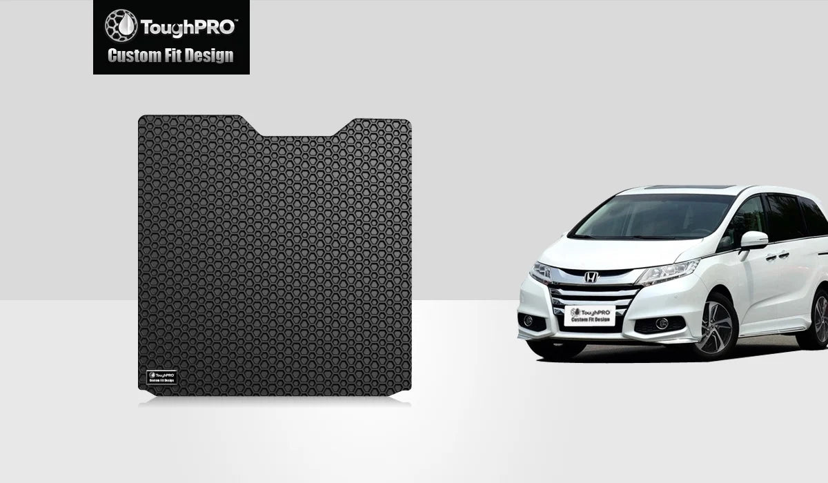 ToughPRO - Cargo Mat suitable with HONDA Odyssey - All elements Heavy Duty (Made in USA) - Black Rubber - 2012