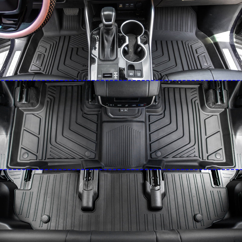 Fit 2020-2024  Highlander Floor Mats Trunk Mat Cargo Liner 2023 7 Seats Highlander Accessories